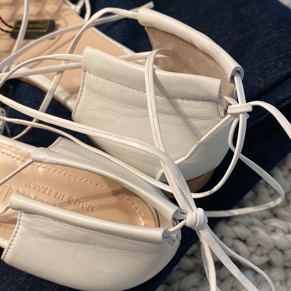 Napoleoni Ankle Wrap Flats - Picture 3 of 5